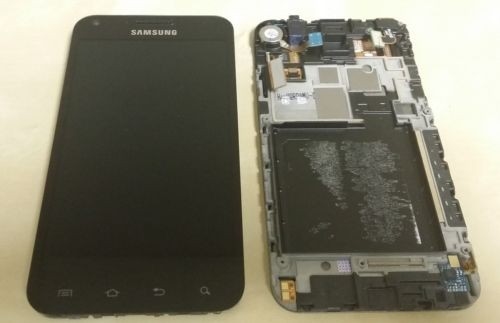 καλής ποιότητας 800x480 οθόνη της Samsung LCD με το πλαίσιο για S2 i9100 LCD με Digitizer το Μαύρο πωλήσεις