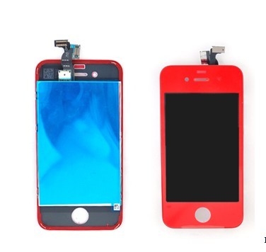 καλής ποιότητας Digitizer εξαρτήσεων LCD μετατροπής χρώματος κόκκινο iphone αντικατάστασης συνελεύσεων 4 μέρη cOem πωλήσεις