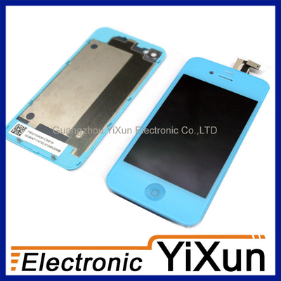 καλής ποιότητας LCD διασφάλισης ποιότητας με ψηφιοποίησης Συνέλευση αντικατάστασης κιτ μπλε για IPhone 4 τμήματα OEM πωλήσεις