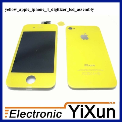καλής ποιότητας LCD με Digitizer τις εξαρτήσεις κίτρινο IPhone αντικατάστασης συνελεύσεων 4 μέρη cOem πωλήσεις